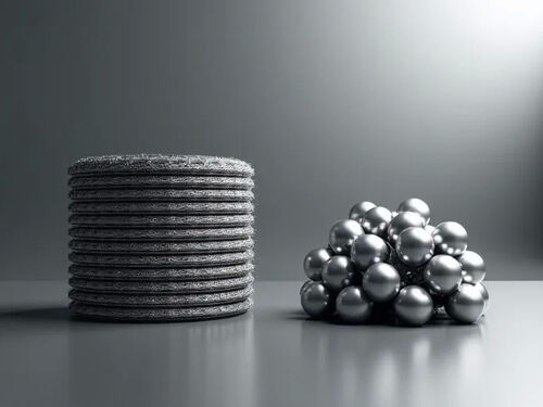 Dernier blog de l'entreprise Comparaison entre le treillis métallique fritté et la poudre pour les applications de métaux poreux