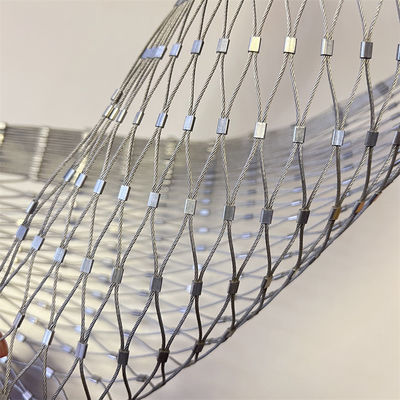 Buon prezzo 7x7 Struttura Stainless Steel Wire Rope Mesh Railing SUS304 316 in linea