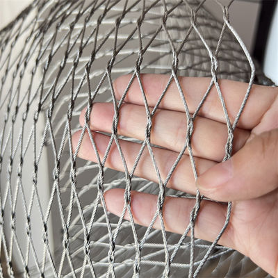 Buon prezzo Griglia di rete di corda annodata in acciaio inossidabile per ringhiera decorativa aviaria in linea