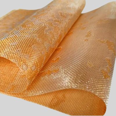 Kain Tekstil Logam Kuning Kaca Laminasi 4000mm Max Lebar