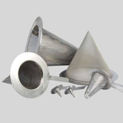 Harga yang bagus Metal Mesh Cone Temporary Strainer 5-3000μm on line