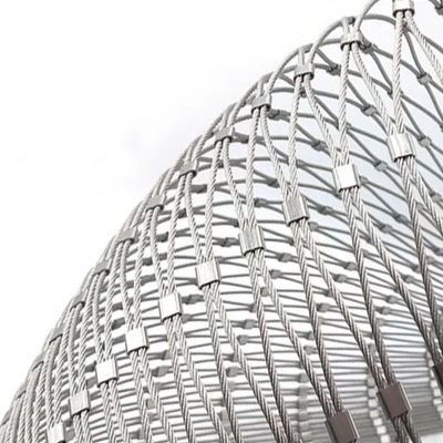 50 mm Fleksibel Rope Mesh Stainless Steel Untuk Sistem Keamanan