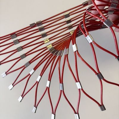 PVC dilapisi ferrule tipe stainless steel kabel Mesh 7x7