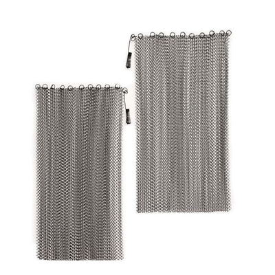 Harga yang bagus Rustless Steel 304 Fireplace Mesh Curtain 6mm Ukuran Lubang on line