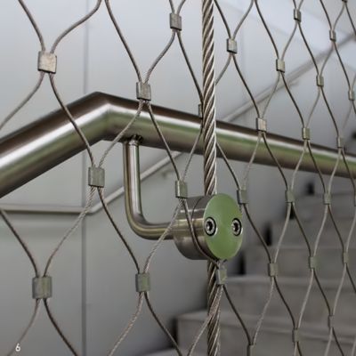 CABLE CONNECTION WIRE ROPE NETTING FOR STAIRCASE PROTECTION